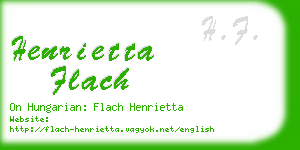 henrietta flach business card